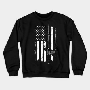 USA Fishing Flag Crewneck Sweatshirt